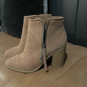 Vegan suede new ankle booties